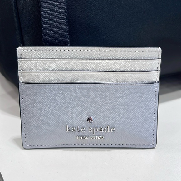 kate spade Handbags - Kate Spade Madison Small Slim Card Holder
Platinum Grey Multi
NWT